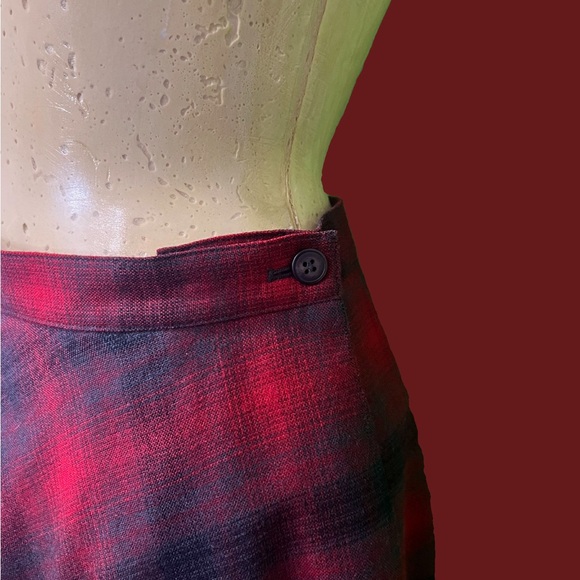 🍷Vintage Plaid Wool Midi Skirt🍷 - Picture 5 of 6